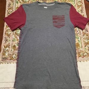 Nike t shirt maroon and gray shirt sleeve medium